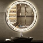 Casmer Crystal Round 3-Color LED Mirror
