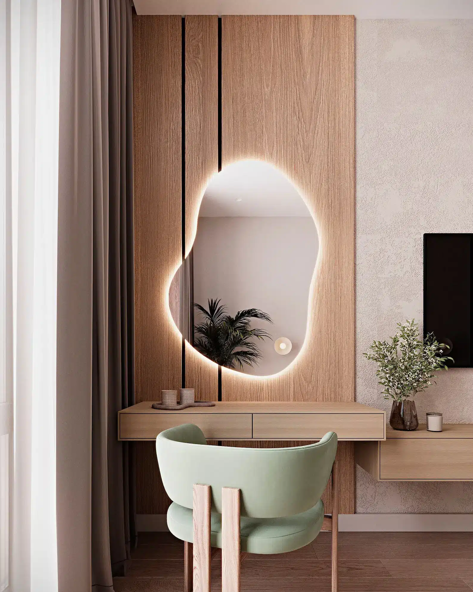 Colton Irregular 3-Color LED Mirror - Irregular Mirror | LightMirror.in Colton Irregular 3-Color LED Mirror - Irregular Mirror | LightMirror.in