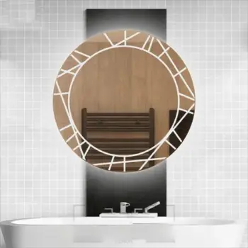 Coston Round LED Mirror | 3-Color Touch Dimmable Vanity - Bathroom Mirror | LightMirror.in