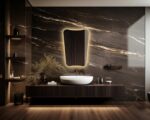 Stylish Irregular LED Mirror with 3 LED Lights by Dilya