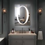 Elliptical Moon Shine LED Bathroom Mirror – Natural White Light – Rectangular