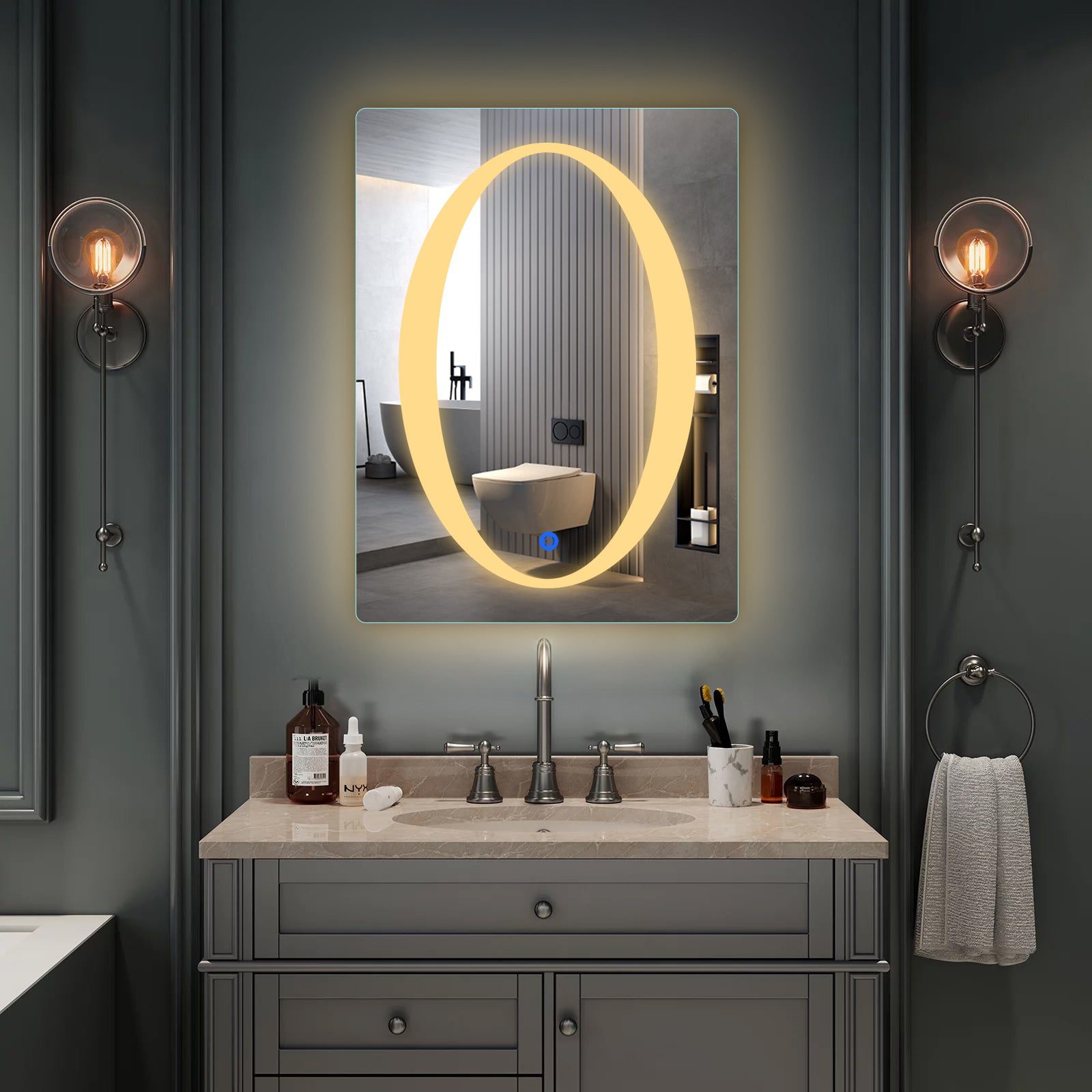 Warm White Demister LED Mirror | Saint-Gobain/ModiGuard Glass Warm White Demister LED Mirror | Saint-Gobain/ModiGuard Glass