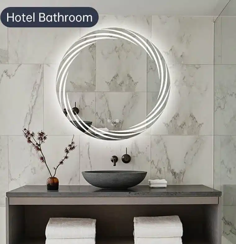 Erio Round LED Mirror (Modern Illuminated Bathroom & Vanity) - Bathroom Mirror | LightMirror.in Erio Round LED Mirror (Modern Illuminated Bathroom & Vanity) - Bathroom Mirror | LightMirror.in