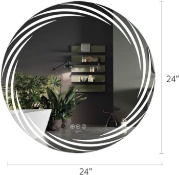 Erio Round LED Mirror (Modern Illuminated Bathroom & Vanity) - Bathroom Mirror | LightMirror.in
