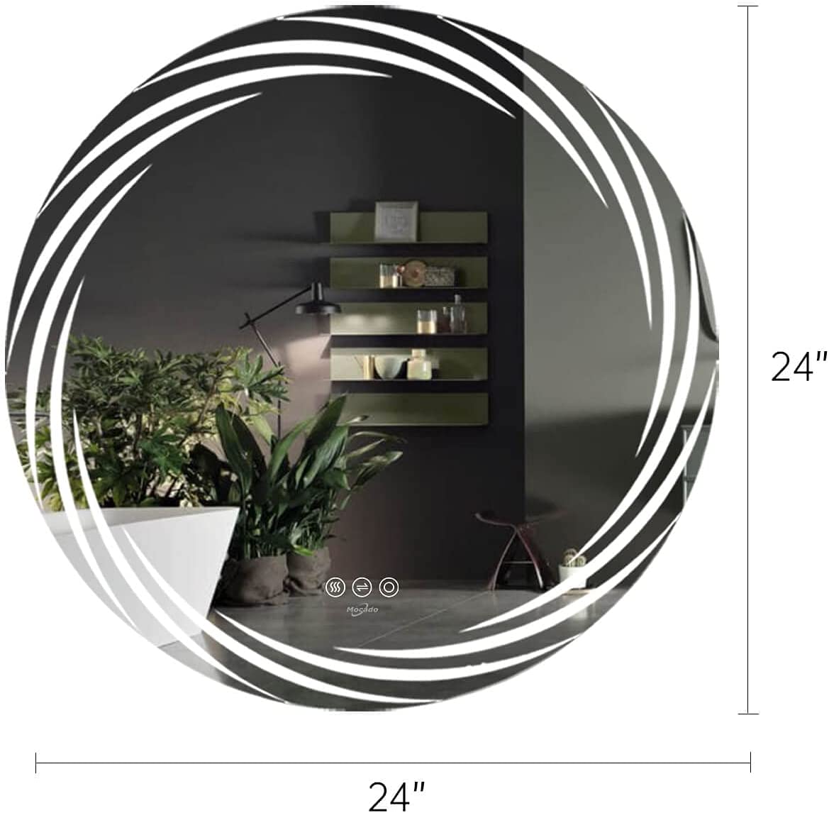 Erio Round LED Mirror (Modern Illuminated Bathroom & Vanity) - Bathroom Mirror | LightMirror.in Erio Round LED Mirror (Modern Illuminated Bathroom & Vanity) - Bathroom Mirror | LightMirror.in