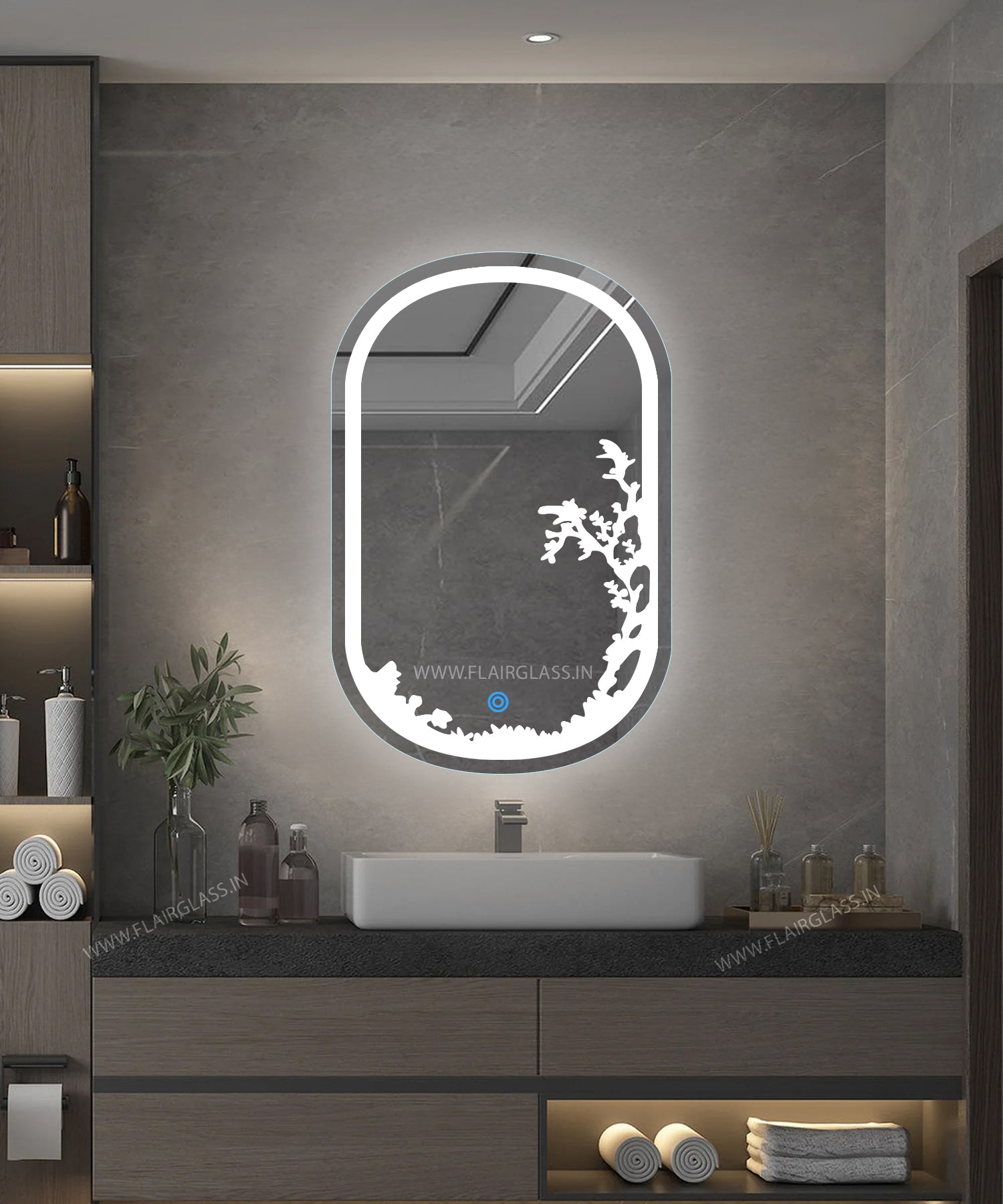 Edge Bathroom Mirror Glow-Natural White Light-Oval