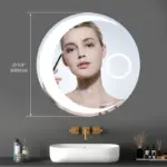 Oakleaf Circular LED Mirror | Dimmable 3-Color Light