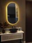 RoyalWarm 48 Full Length LED Mirror | Brass PVD | Lightmirror.in