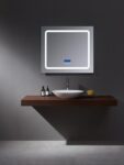 Square Halo LED Mirror | Touch Sensor & Defogger Option | Lightmirror.in