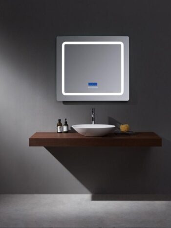Square Halo LED Mirror | Touch Sensor & Defogger Option | Lightmirror.in
