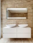 Horizontal LED Mirror – White , Contemporary Wall Mirror