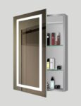 LED mirror cabinet in a modern bathroom