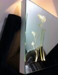 Decorative LED Vanity Mirror with Side Floral Illumination