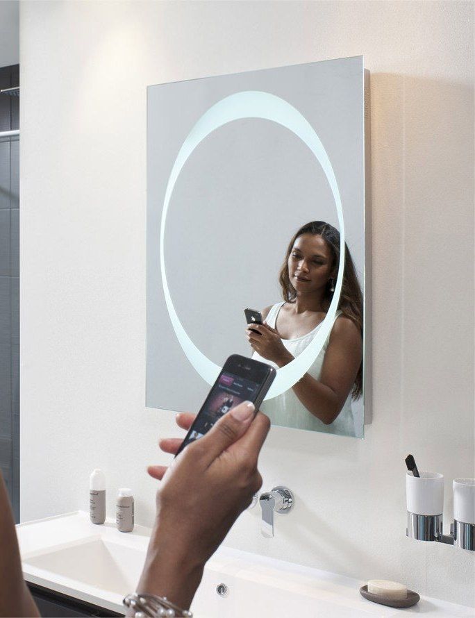 LED mirror with smart features LED mirror with smart features