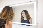 Rectangular Halo LED Mirror | White Frame | Modern Bathroom Design | Lightmirror.in