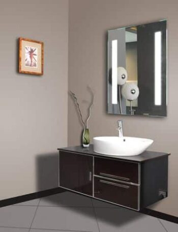 Modern LED Wall Mirror with Side Strip Lighting