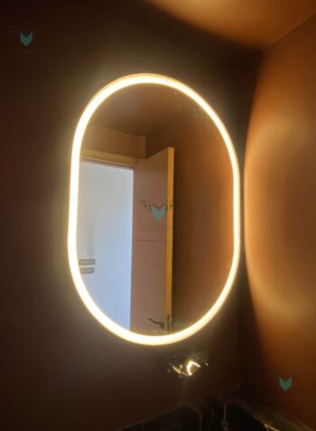 LED mirror with lights