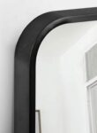 black frame outer frosted oblong led mirror