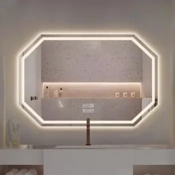 Gizell Irregular 3-Color LED Mirror - Irregular Mirror | LightMirror.in