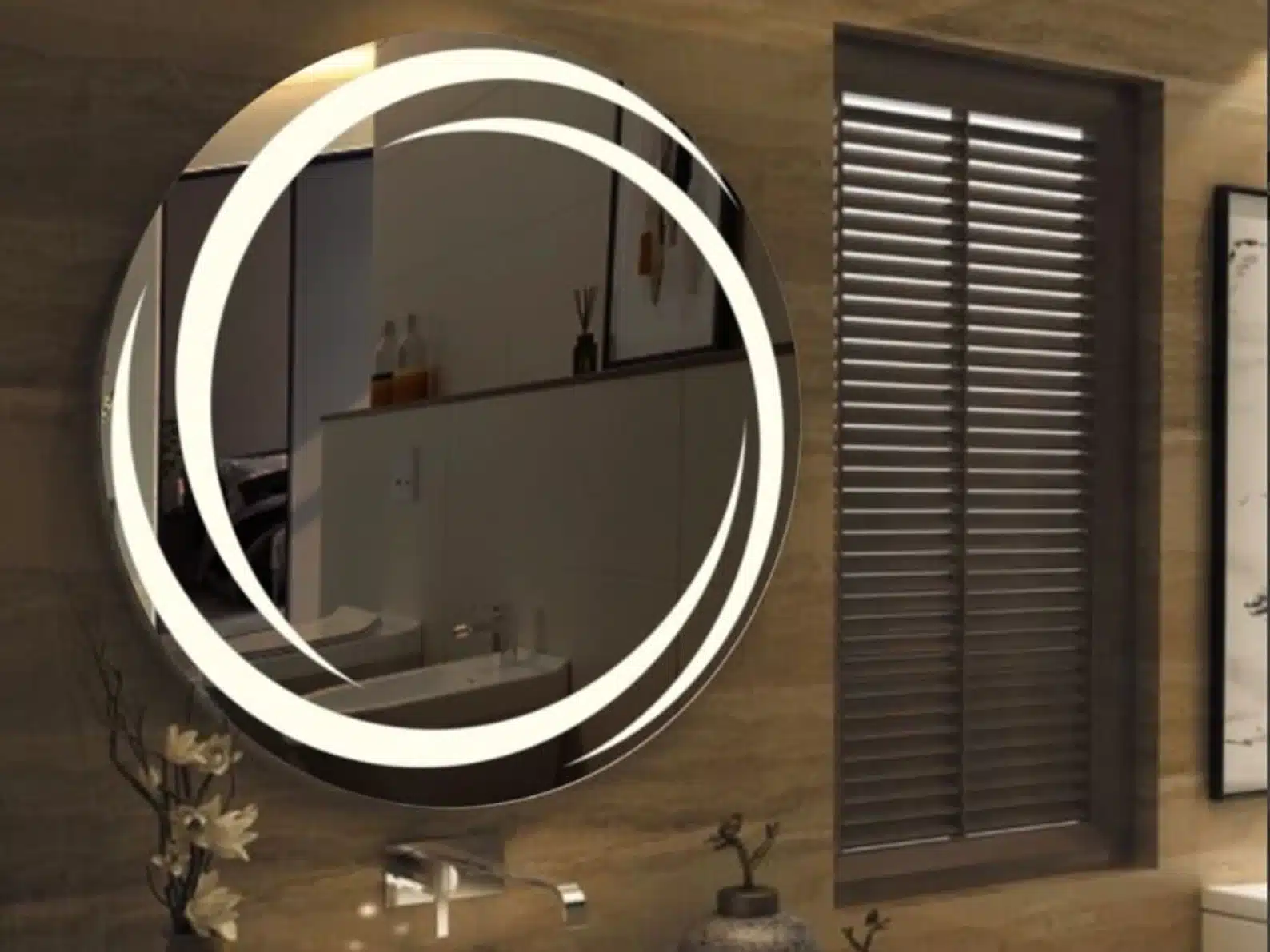 Haley Design LED Round Mirror - Dimmable Lighting & Modern Style - Bathroom Mirror | LightMirror.in Haley Design LED Round Mirror - Dimmable Lighting & Modern Style - Bathroom Mirror | LightMirror.in
