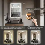Holton Luminova Oval LED Mirror | 3 Light Settings