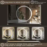 Holton Rectangle 3-Color LED Mirror