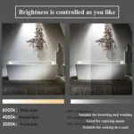 Imiya Semicircle LED Mirror – 3 Light Dimmable Vanity Mirror