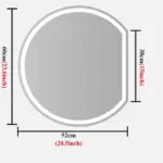 Imiya Semicircle LED Mirror – 3 Light Dimmable Vanity Mirror
