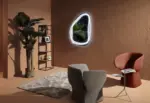 Keira Pebble Shaped 3-Color LED Mirror