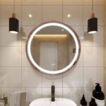Keuna Gold Metal Framed Round LED Mirror - Dimmable Vanity Mirror