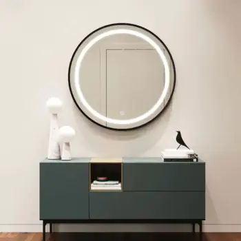 Keuna Round LED Mirror | Metal Frame | Dimmable