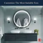 Keuna Round LED Mirror | Metal Frame | Dimmable