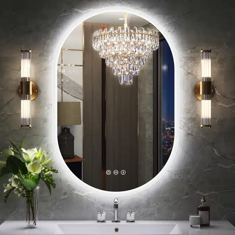 Kolby Frosted Edge Capsule 3-Color LED Mirror - Frosted Edge LED Mirror | LightMirror.in Kolby Frosted Edge Capsule 3-Color LED Mirror - Frosted Edge LED Mirror | LightMirror.in