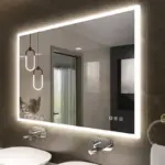 rectangle frosted design led mirror