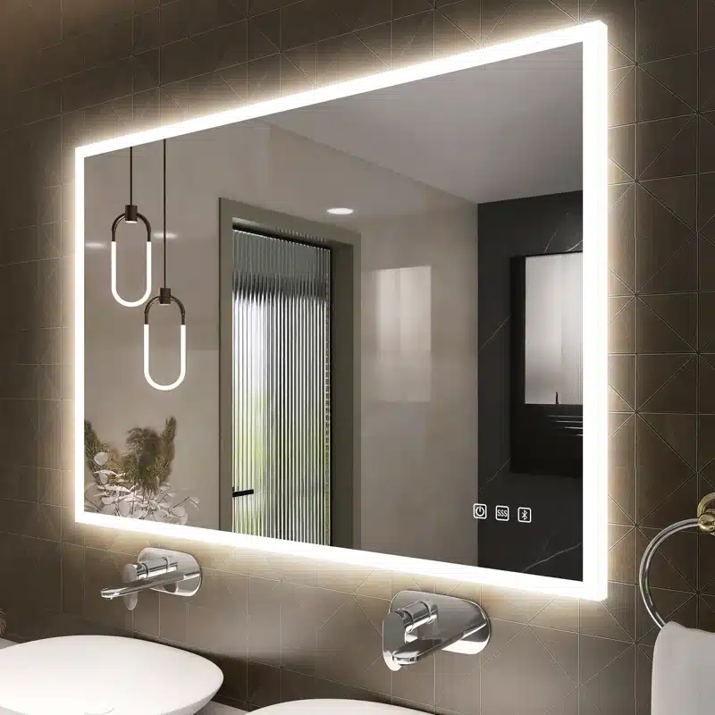 Kolby Frosted Edge Rectangle 3-Color LED Mirror - light mirror | LightMirror.in Kolby Frosted Edge Rectangle 3-Color LED Mirror - light mirror | LightMirror.in