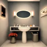 Kolomon Large Oval Backlit 3-Color LED Mirror