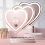 Kresic Heart Shape 3-Color LED Mirror