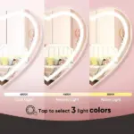Kresic Heart Shape 3-Color LED Mirror
