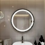 LED Gold Framed Wall Round Mirror8