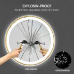 LED Gold Framed Wall Round Mirror8