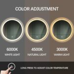 LED Gold Framed Wall Round Mirror8
