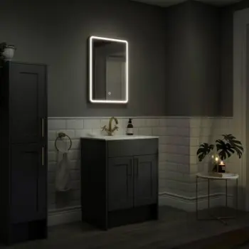 Liana Gold LED Rectangle Mirror - Framed LED Mirror | LightMirror.in