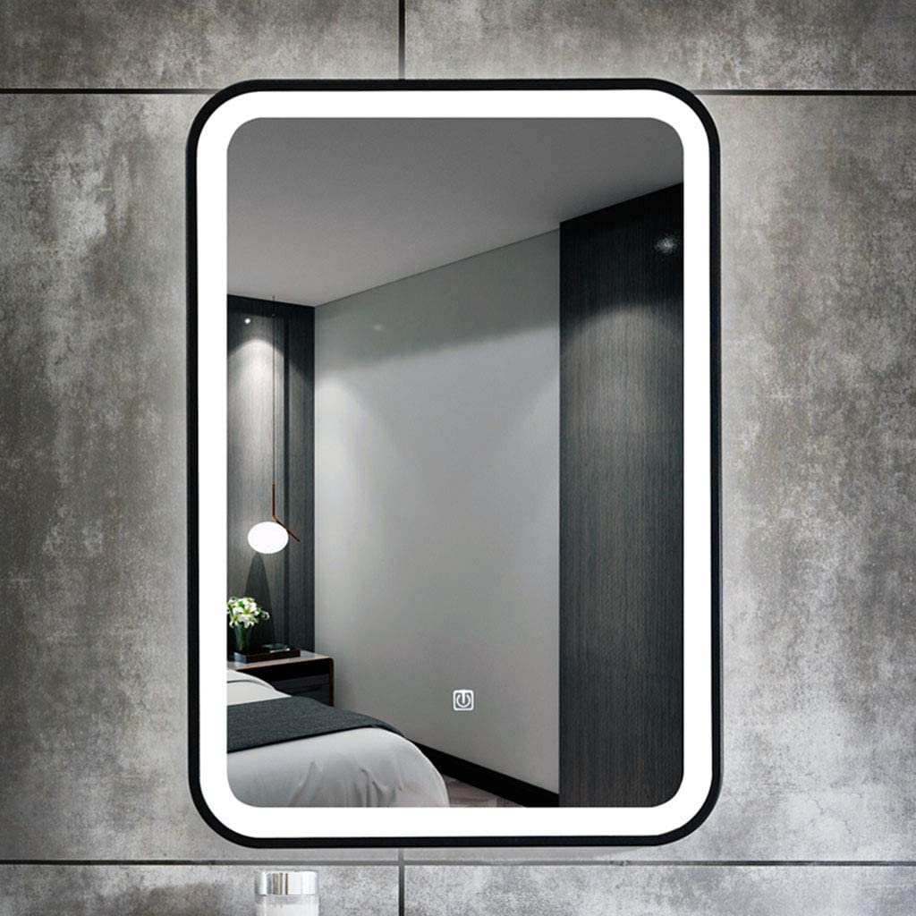 Liana LED Rectangle Mirror | Black Metal Frame | Dimmable Lightmirror.in - Framed LED Mirror | LightMirror.in Liana LED Rectangle Mirror | Black Metal Frame | Dimmable Lightmirror.in - Framed LED Mirror | LightMirror.in