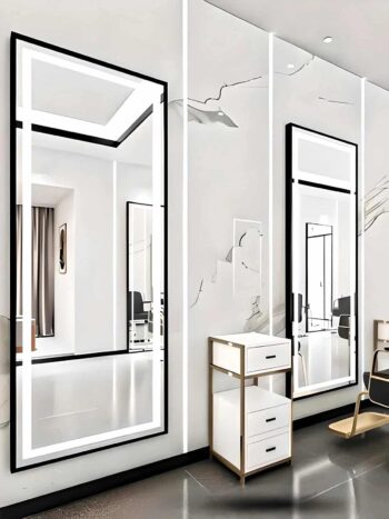 Prestige Salon LED Metal Mirror - Anodized & Illuminated