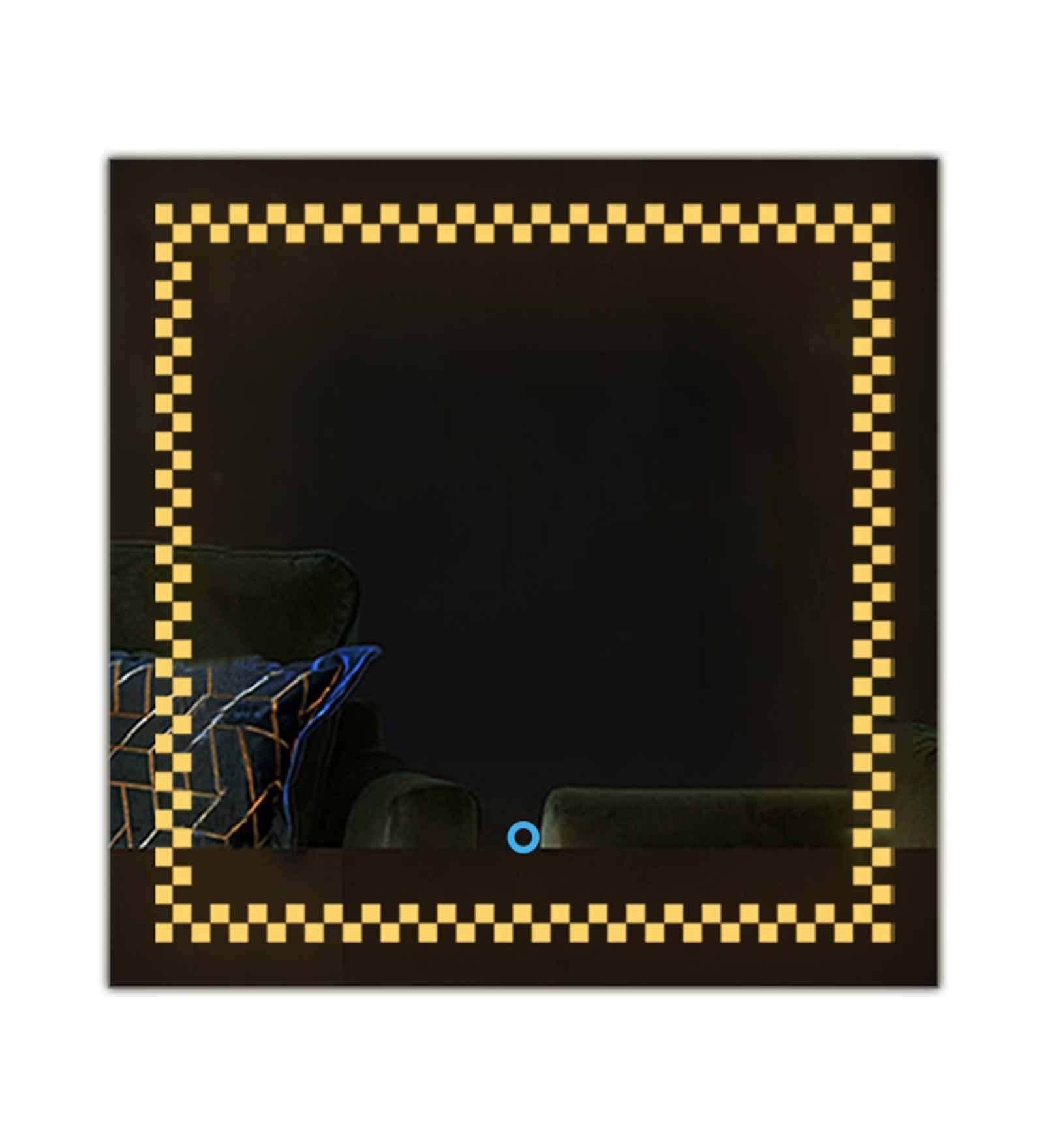 Lyra Square LED Mirror | Dimmablec - light mirror | LightMirror.in Lyra Square LED Mirror | Dimmablec - light mirror | LightMirror.in