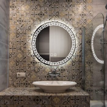 Mackie Round LED Bathroom Mirror (3 Lights) | Dimmable | Lightmirror.in - Bathroom Mirror | LightMirror.in