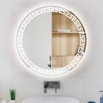 Mackie Round LED Bathroom Mirror (3 Lights) | Dimmable | Lightmirror.in