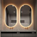EcoLuxe Arched LED Mirror – Touch Controls, Anti-Fog, and Energy-Efficient Lighting