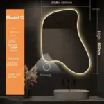 Melfa Irregular 3-Color LED Mirror