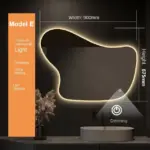 Melfa Irregular 3-Color LED Mirror
